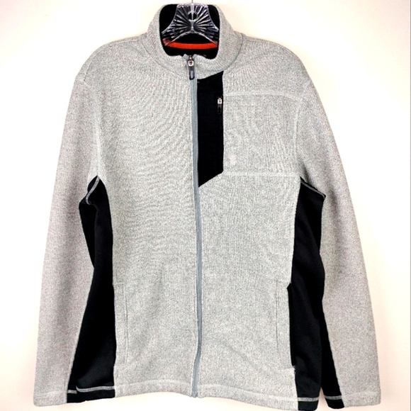 IZOD Advantage Performance Natural Stretch Knit Mock Neck Zip Up Sz. M - Picture 1 of 9